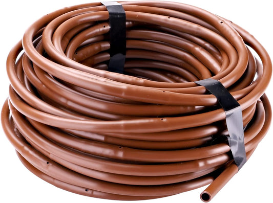 R283DT 1/4-Inch Drip-A-Long® Dripline with 1/2 GPH Non-Pressure Compensating Emitters, 12-Inch Spacing, 50-Foot, for Drip Irrigation and Drip Irrigation Systems, Brown