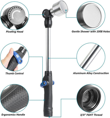 Rain Shower Watering Wand, Soft Gentle Watering Wand for Garden Hose