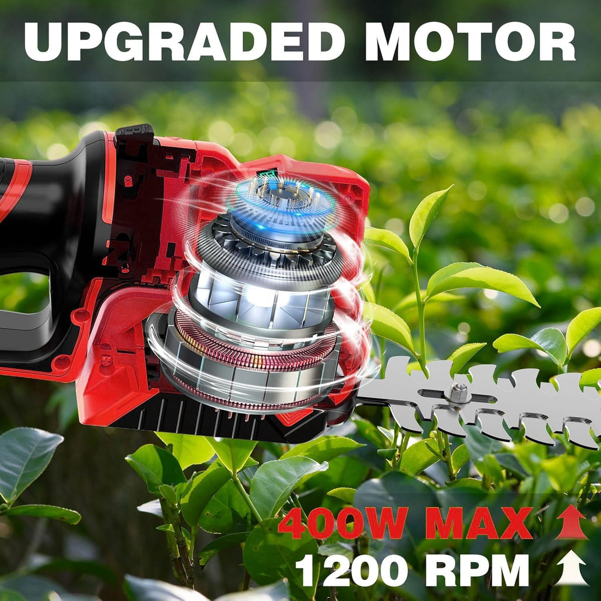 Cordless Hedge Trimmer for Milwaukee 18V Battery (No Battery) - Electric Hedge Trimmer Cordless Grass Trimmer, Bush Trimmer & Grass Shears for Yard，Brushless Motor，Powerful & Lightweight