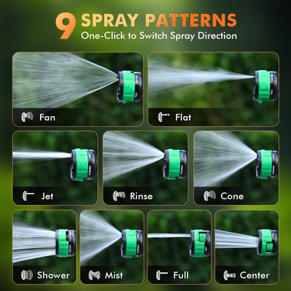 Water Hose Nozzle Heavy Duty, Adjustable Garden Sprayer for Outdoor