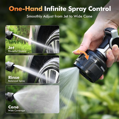 Water Hose Nozzle Heavy Duty, Adjustable Garden Sprayer for Outdoor