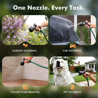 Water Hose Nozzle Heavy Duty, Adjustable Garden Sprayer for Outdoor