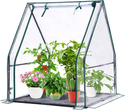 Mini Greenhouse for Indoor Outdoor: Portable Green House with Waterproof Pad for Small Plants Nursery Germination, 36"x36"x42" Light Duty Cover Tent Humidity Dome Seedling Accessory