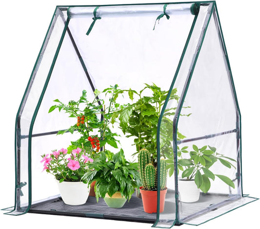 Mini Greenhouse for Indoor Outdoor: Portable Green House with Waterproof Pad for Small Plants Nursery Germination, 36"x36"x42" Light Duty Cover Tent Humidity Dome Seedling Accessory