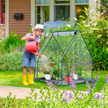 Mini Greenhouse for Indoor Outdoor: Portable Green House with Waterproof Pad for Small Plants Nursery Germination, 36"x36"x42" Light Duty Cover Tent Humidity Dome Seedling Accessory