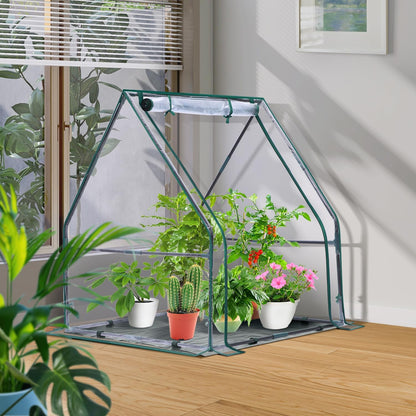 Mini Greenhouse for Indoor Outdoor: Portable Green House with Waterproof Pad for Small Plants Nursery Germination, 36"x36"x42" Light Duty Cover Tent Humidity Dome Seedling Accessory