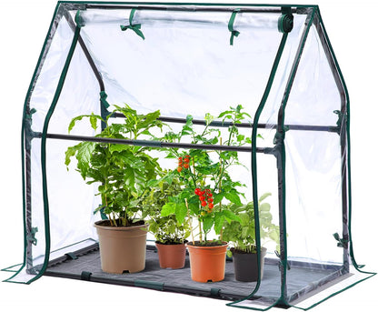Mini Greenhouse for Indoor Outdoor: Portable Green House with Waterproof Pad for Small Plants Nursery Germination, 36"x36"x42" Light Duty Cover Tent Humidity Dome Seedling Accessory
