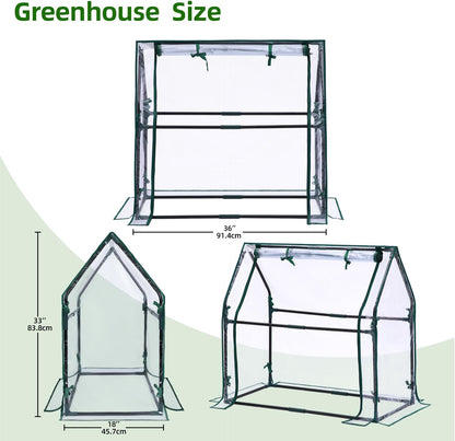 Mini Greenhouse for Indoor Outdoor: Portable Green House with Waterproof Pad for Small Plants Nursery Germination, 36"x36"x42" Light Duty Cover Tent Humidity Dome Seedling Accessory