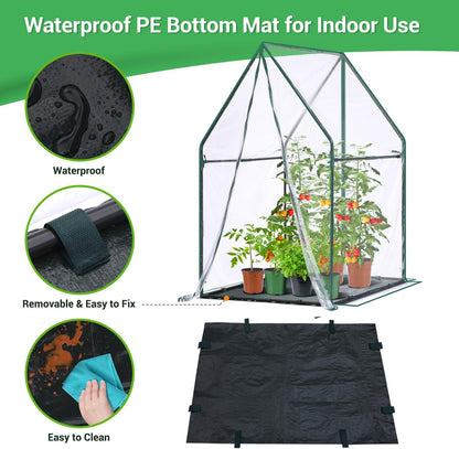 Mini Greenhouse for Indoor Outdoor: Portable Green House with Waterproof Pad for Small Plants Nursery Germination, 36"x36"x42" Light Duty Cover Tent Humidity Dome Seedling Accessory