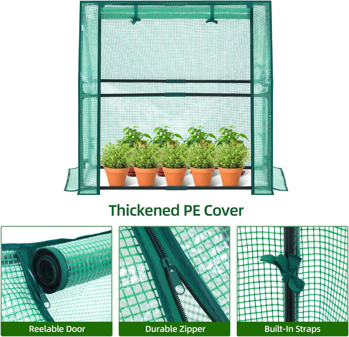 Mini Greenhouse for Indoor Outdoor: Portable Green House with Waterproof Pad for Small Plants Nursery Germination, 36"x36"x42" Light Duty Cover Tent Humidity Dome Seedling Accessory