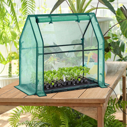 Mini Greenhouse for Indoor Outdoor: Portable Green House with Waterproof Pad for Small Plants Nursery Germination, 36"x36"x42" Light Duty Cover Tent Humidity Dome Seedling Accessory