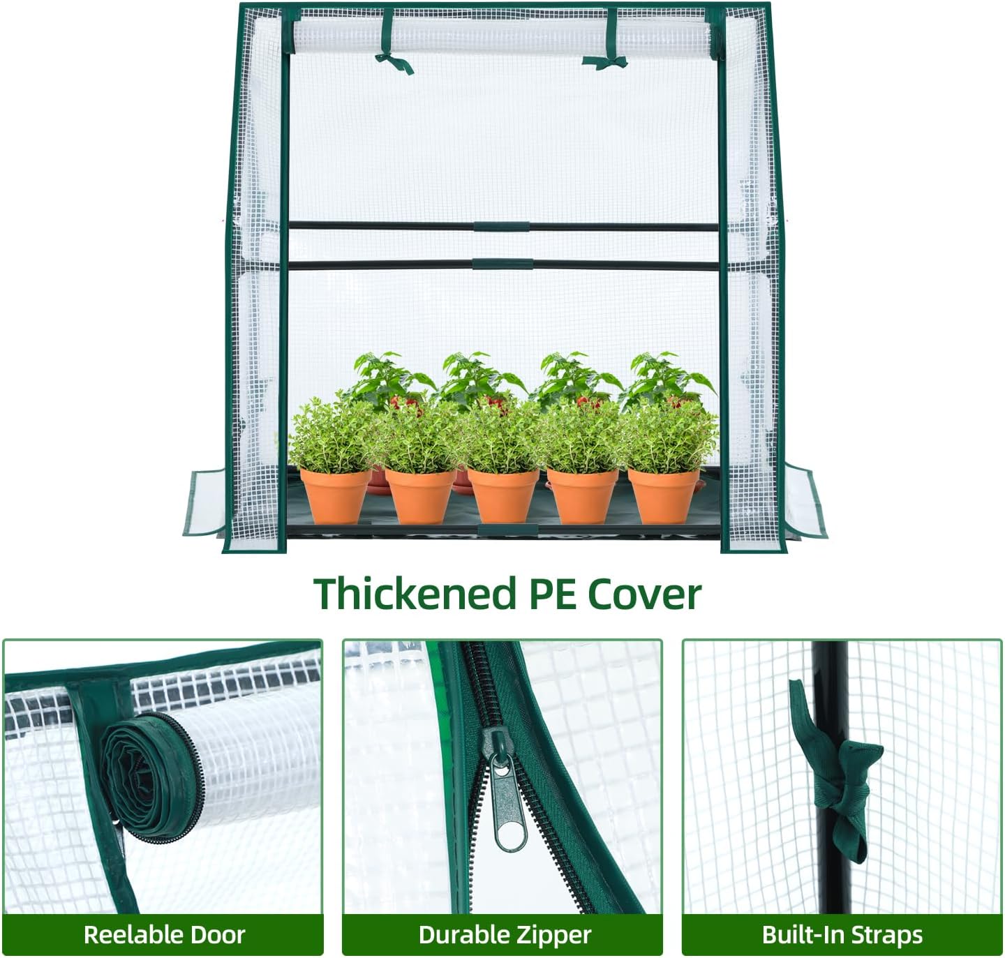 Mini Greenhouse for Indoor Outdoor: Portable Green House with Waterproof Pad for Small Plants Nursery Germination, 36"x36"x42" Light Duty Cover Tent Humidity Dome Seedling Accessory