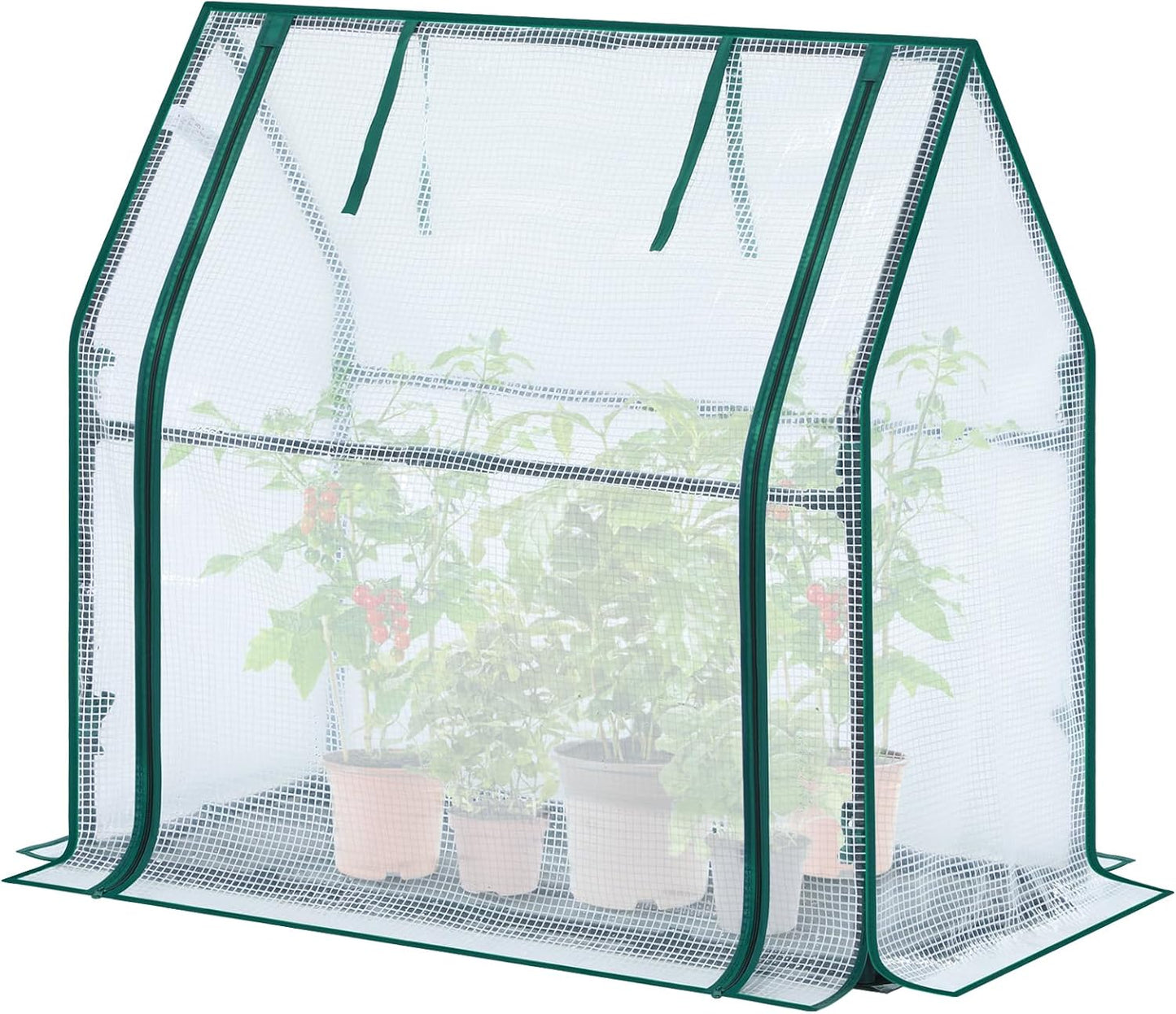 Mini Greenhouse for Indoor Outdoor: Portable Green House with Waterproof Pad for Small Plants Nursery Germination, 36"x36"x42" Light Duty Cover Tent Humidity Dome Seedling Accessory
