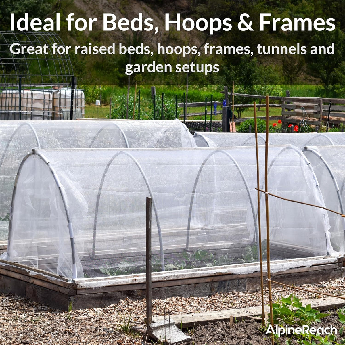 Garden Netting Ultra Fine Mesh 10 x 50 ft - Durable Protection Barrier Net Cover for Vegetable Plants Fruits Flowers Crops Greenhouse Row Cover Raised Bed