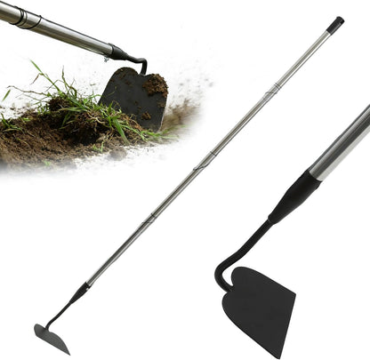 Garden Hoe Tool, 80 Inches Stainless Steel Long Handle Hoe Garden Tool, Garden Hoe for Weeding with 7-inch Wide Welded Blade, Garden Hoes for Weeding, Cultivating, Digging, Loosening, and Planting
