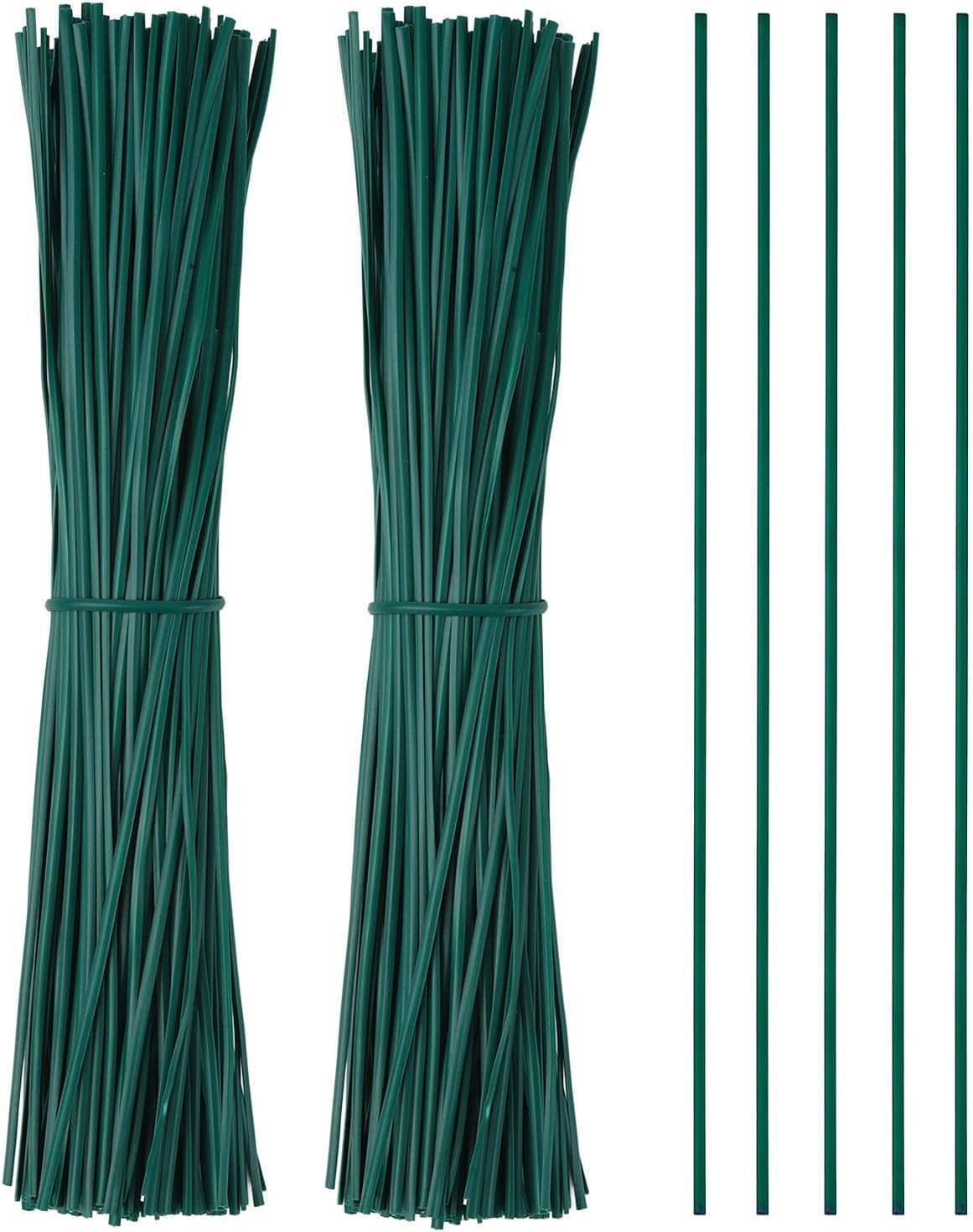 Twist Ties for Plants, 200Pcs 6 Inch Plant Ties Reusable Plastic Garden Twist Tie Green Wire Twist Ties for Plastic Bags Christmas Tree Wreath Gardening Cable Organization Home Office Use