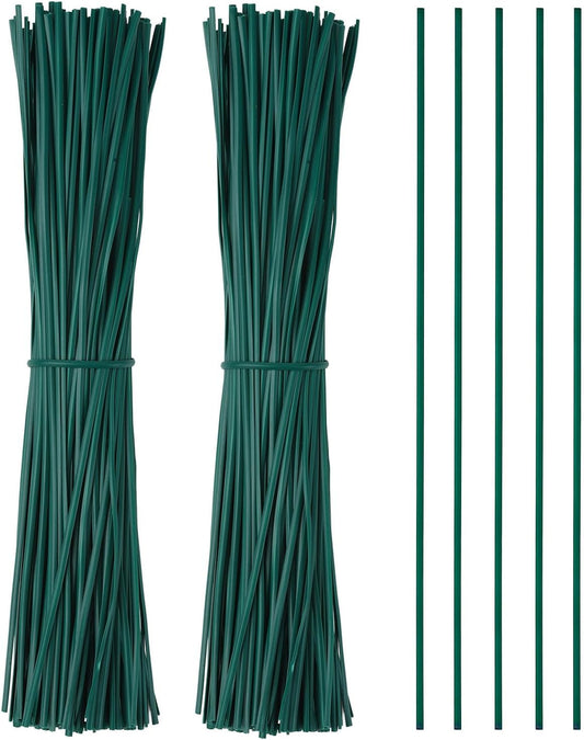 Twist Ties for Plants, 200Pcs 6 Inch Plant Ties Reusable Plastic Garden Twist Tie Green Wire Twist Ties for Plastic Bags Christmas Tree Wreath Gardening Cable Organization Home Office Use