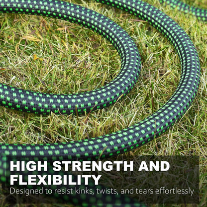 Garden Hose 75ft, Flexible Water Hose with 10 Function Hose Nozzle, Lightweight, Tangle Free, Rust Proof for Yard, Watering(Blue)