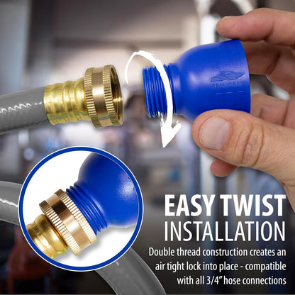 Garden Hose to Antifreeze Bottle Adapter: All-in-One Male and Female Twist Connect Adapter for RV, Camper, Marine & Garden Hose