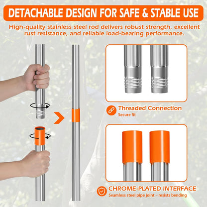 Manual Pole Saw, 7.8 Ft Pole Saws for Tree Trimming