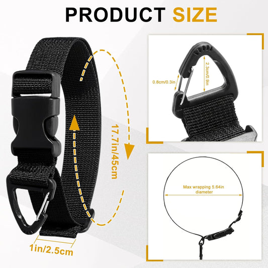 9 Pack Extension Cord Holder Organizer, 17 Inch Heavy Duty Storage Straps with Triangle Clips for Garage Organization, Workshop, RV, Garden Hose(9)