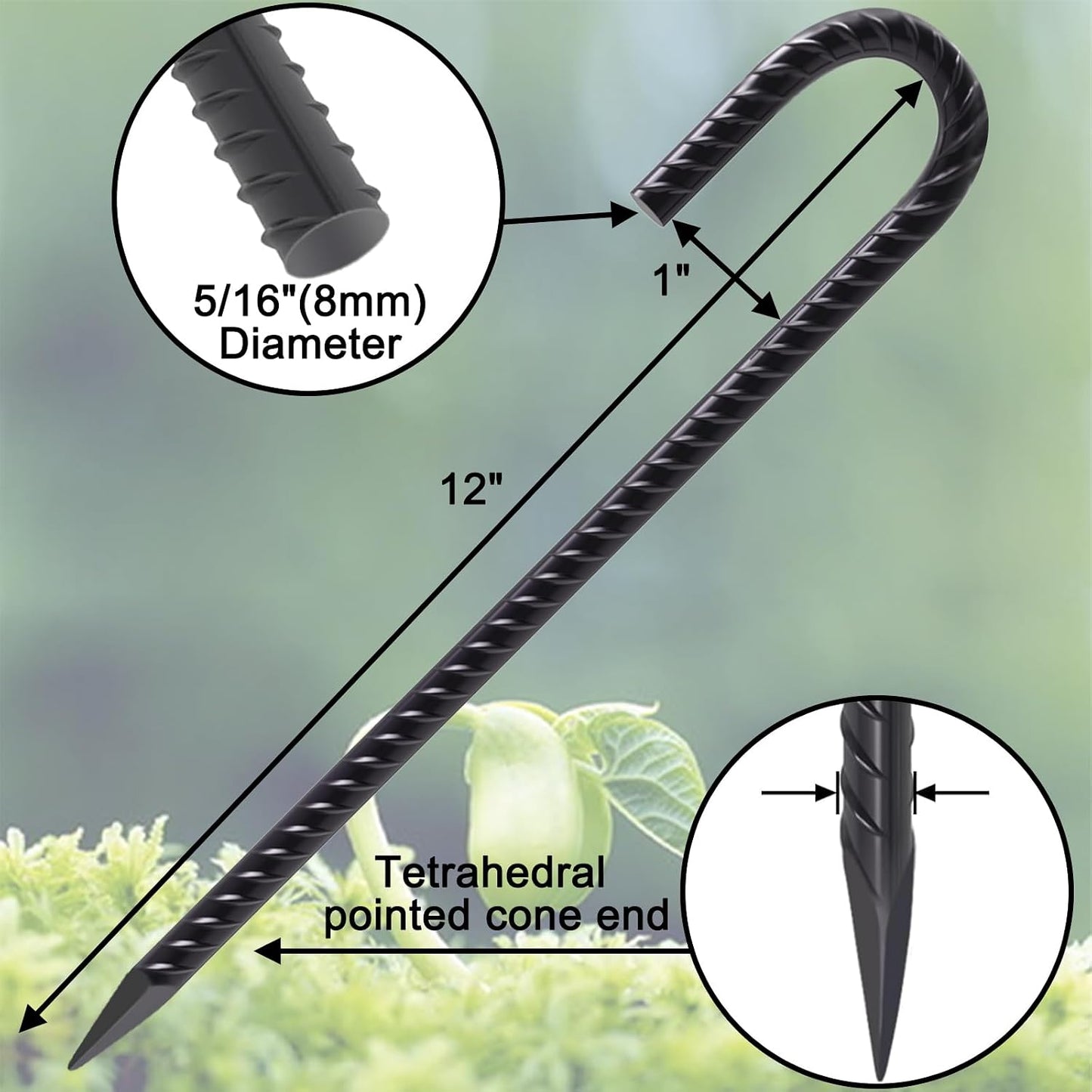 Trampoline Stakes Heavy Duty 12 Inch Trampoline Anchors High Wind