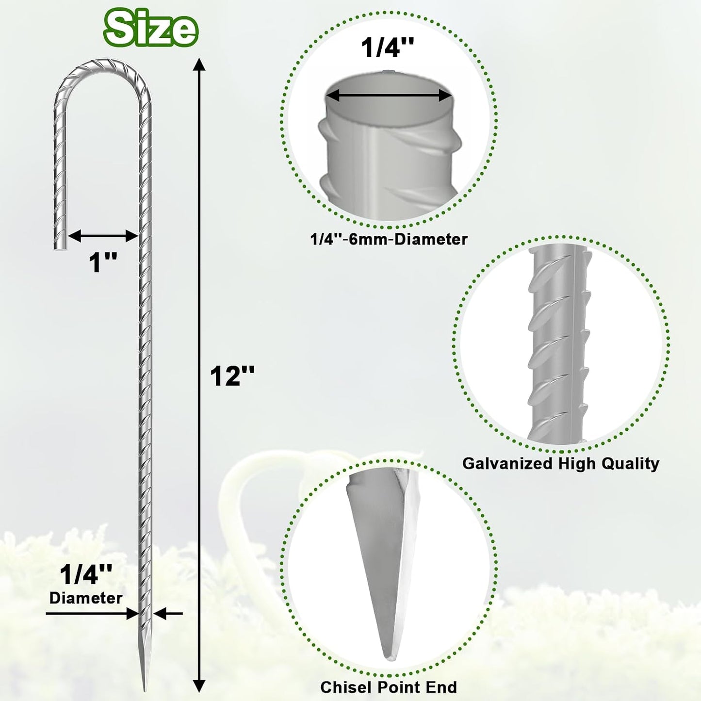 Trampoline Stakes Heavy Duty 12 Inch Trampoline Anchors High Wind