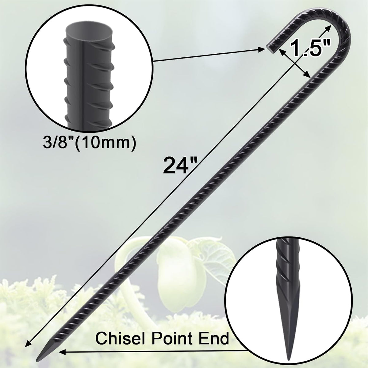 Trampoline Stakes Heavy Duty 12 Inch Trampoline Anchors High Wind