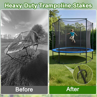 Trampoline Stakes Heavy Duty 12 Inch Trampoline Anchors High Wind