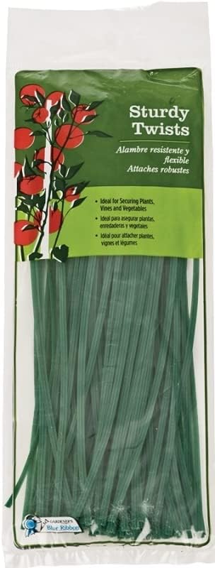 Twist Ties for Plants - 100 Pack 8” Garden Twist Ties for Climbing Plants, Outdoor, Indoor, Flowers, Vines - Reusable Green Plant Wire