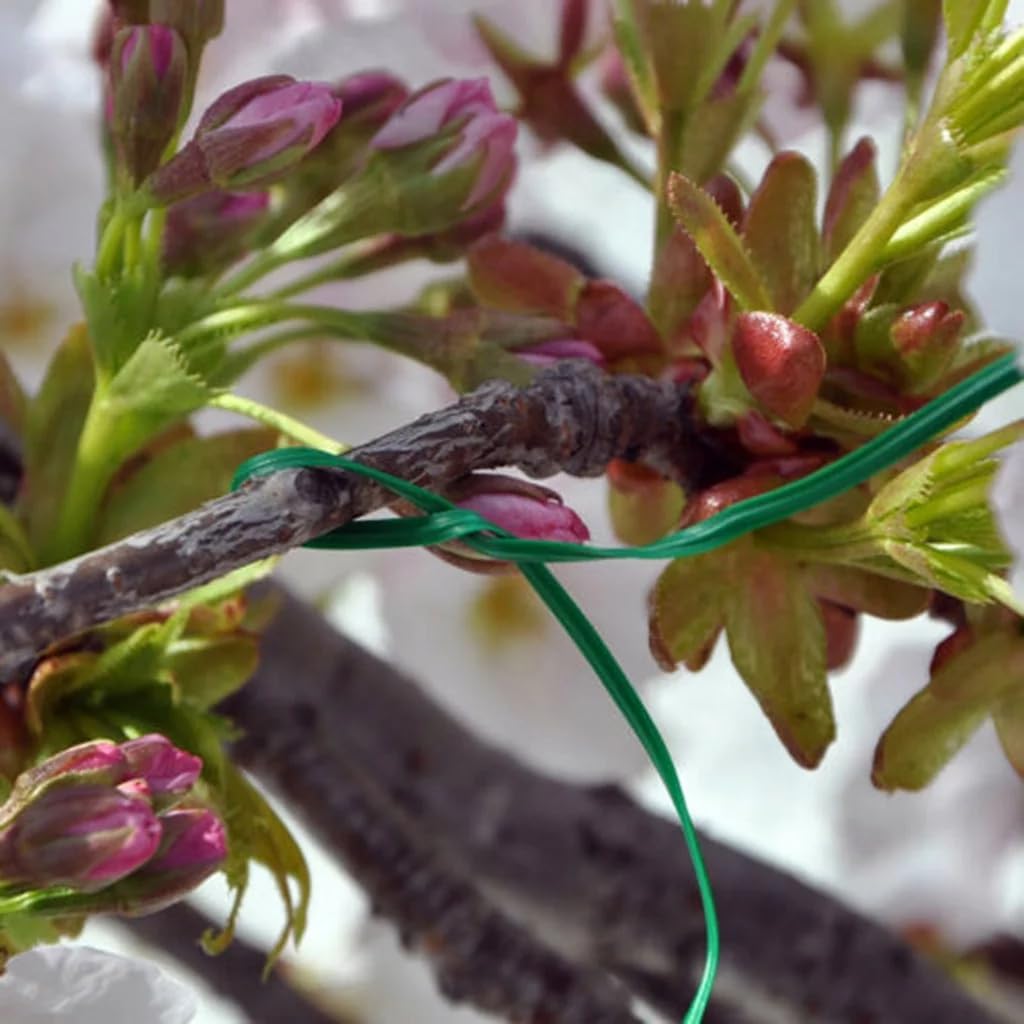 Twist Ties for Plants - 100 Pack 8” Garden Twist Ties for Climbing Plants, Outdoor, Indoor, Flowers, Vines - Reusable Green Plant Wire