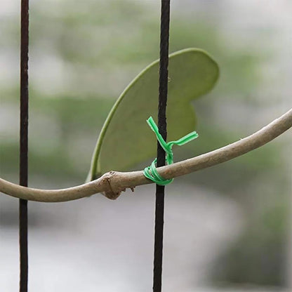 Twist Ties for Plants - 100 Pack 8” Garden Twist Ties for Climbing Plants, Outdoor, Indoor, Flowers, Vines - Reusable Green Plant Wire