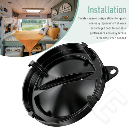 2 Pack A040338BK Cap/Strap for Hose Carriers for Valterra RV