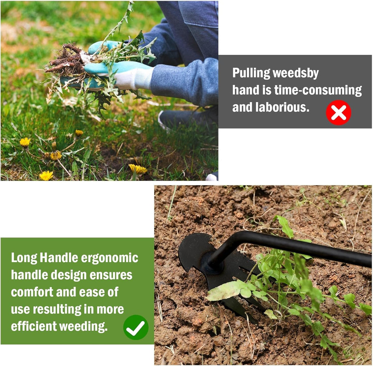 Weed Puller Tool Garden Weed Pulling Tool, Garden Hand Rake Tool