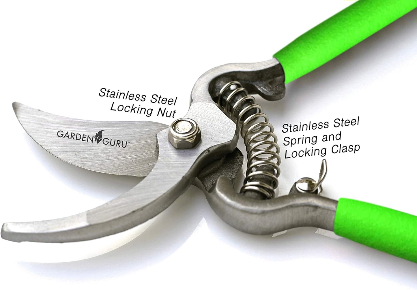 Classic Bypass Pruning Shears Clippers – Heavy Duty Forged Steel Garden Pruners – Safety Lock – Non Slip Comfort Grips – Cuts up to 1” Diameter – Professional Bypass Pruners for Gardening