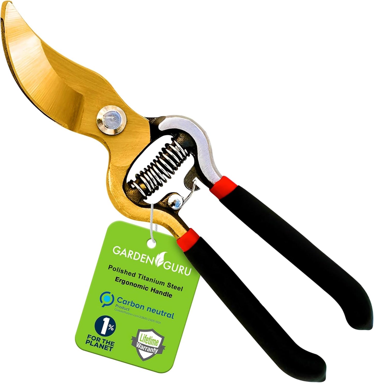 Classic Bypass Pruning Shears Clippers – Heavy Duty Forged Steel Garden Pruners – Safety Lock – Non Slip Comfort Grips – Cuts up to 1” Diameter – Professional Bypass Pruners for Gardening
