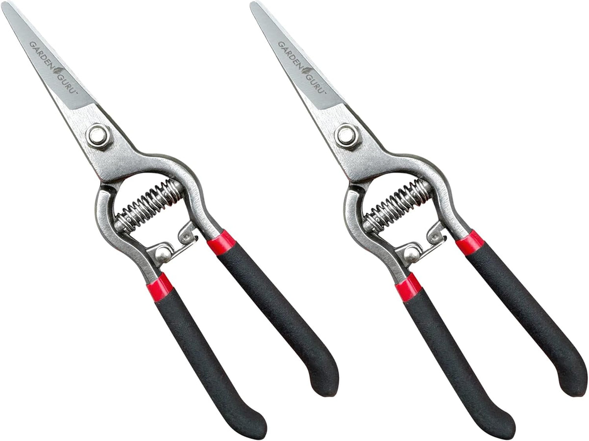 Classic Bypass Pruning Shears Clippers – Heavy Duty Forged Steel Garden Pruners – Safety Lock – Non Slip Comfort Grips – Cuts up to 1” Diameter – Professional Bypass Pruners for Gardening