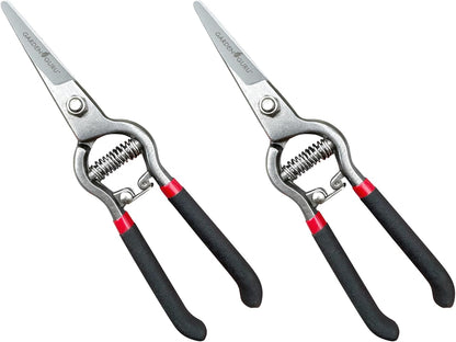 Classic Bypass Pruning Shears Clippers – Heavy Duty Forged Steel Garden Pruners – Safety Lock – Non Slip Comfort Grips – Cuts up to 1” Diameter – Professional Bypass Pruners for Gardening
