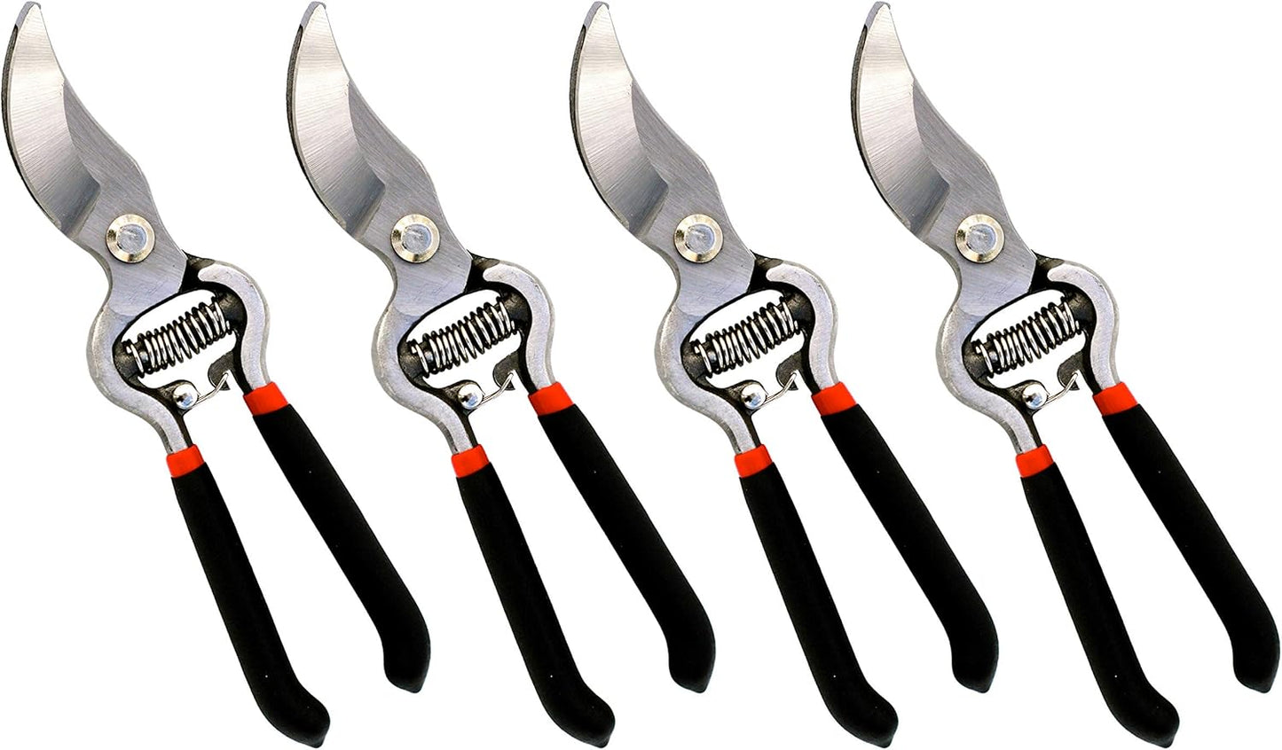 Classic Bypass Pruning Shears Clippers – Heavy Duty Forged Steel Garden Pruners – Safety Lock – Non Slip Comfort Grips – Cuts up to 1” Diameter – Professional Bypass Pruners for Gardening