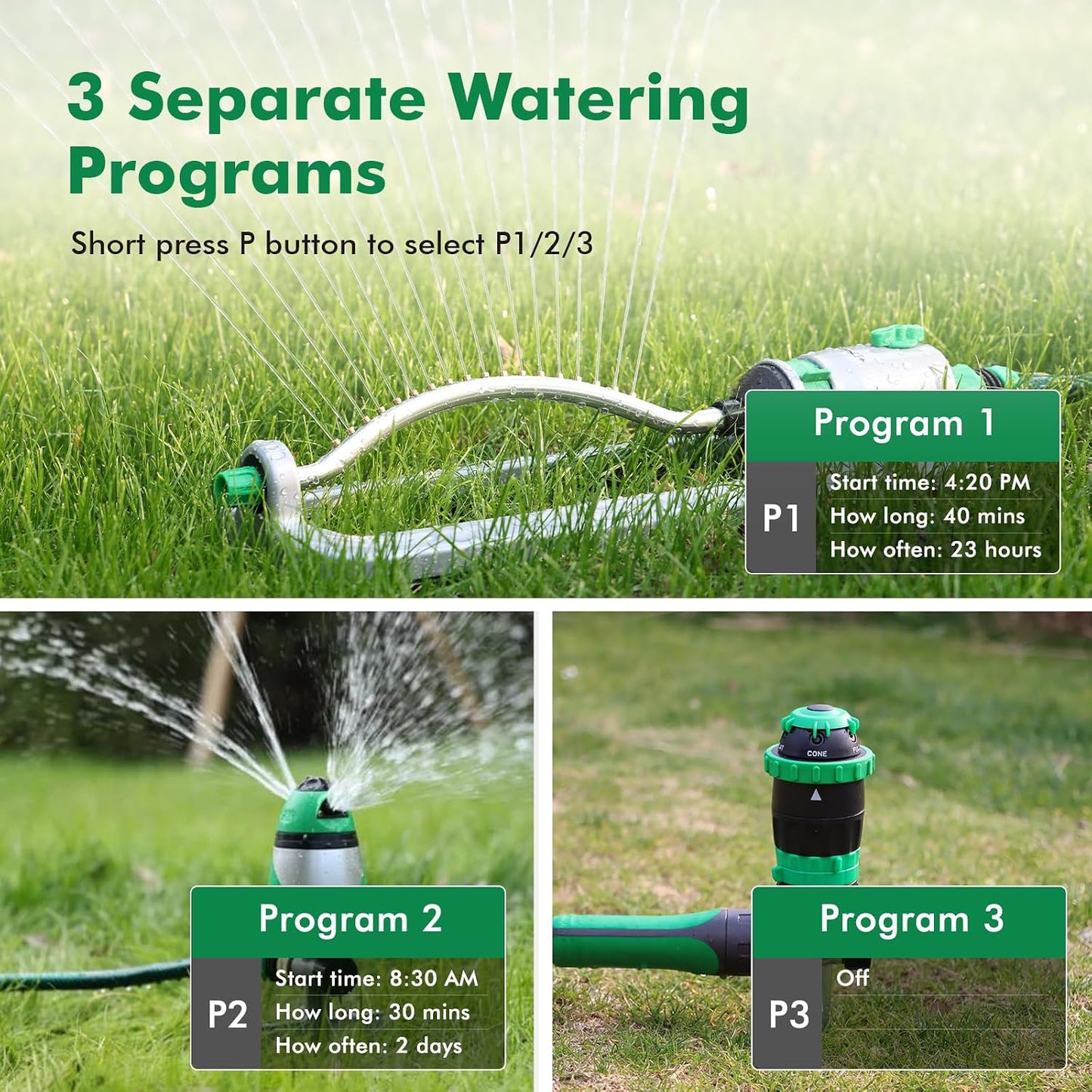 Remote Control Brass Sprinkler Timer for Outdoor Hose Faucet