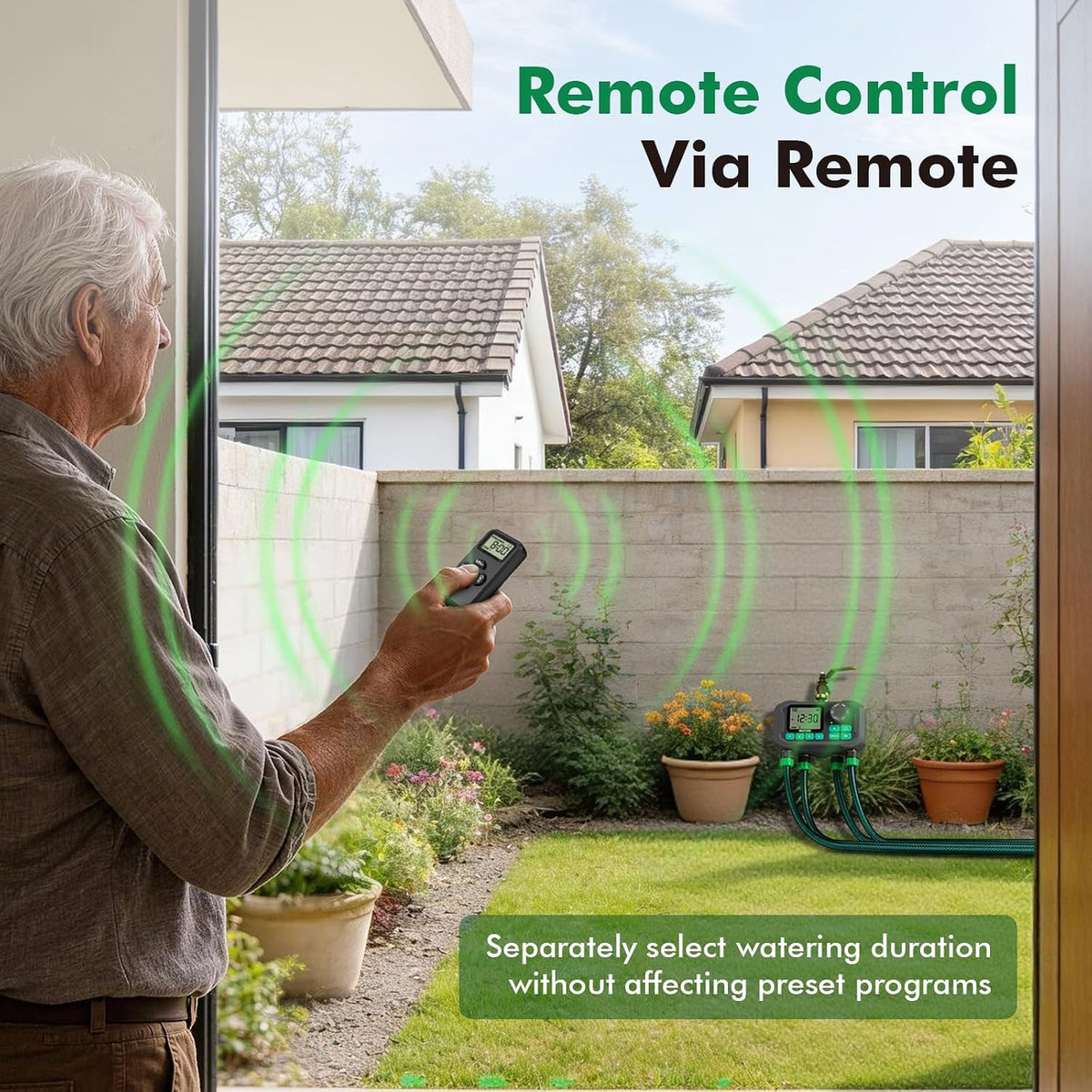 Remote Control Brass Sprinkler Timer for Outdoor Hose Faucet