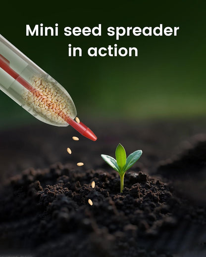 Mini Seed Spreader Set, Seed Planter Tool for Small Seed, Tiny Seed Dispenser with 5 Degree, Seed Sower 6 PCS