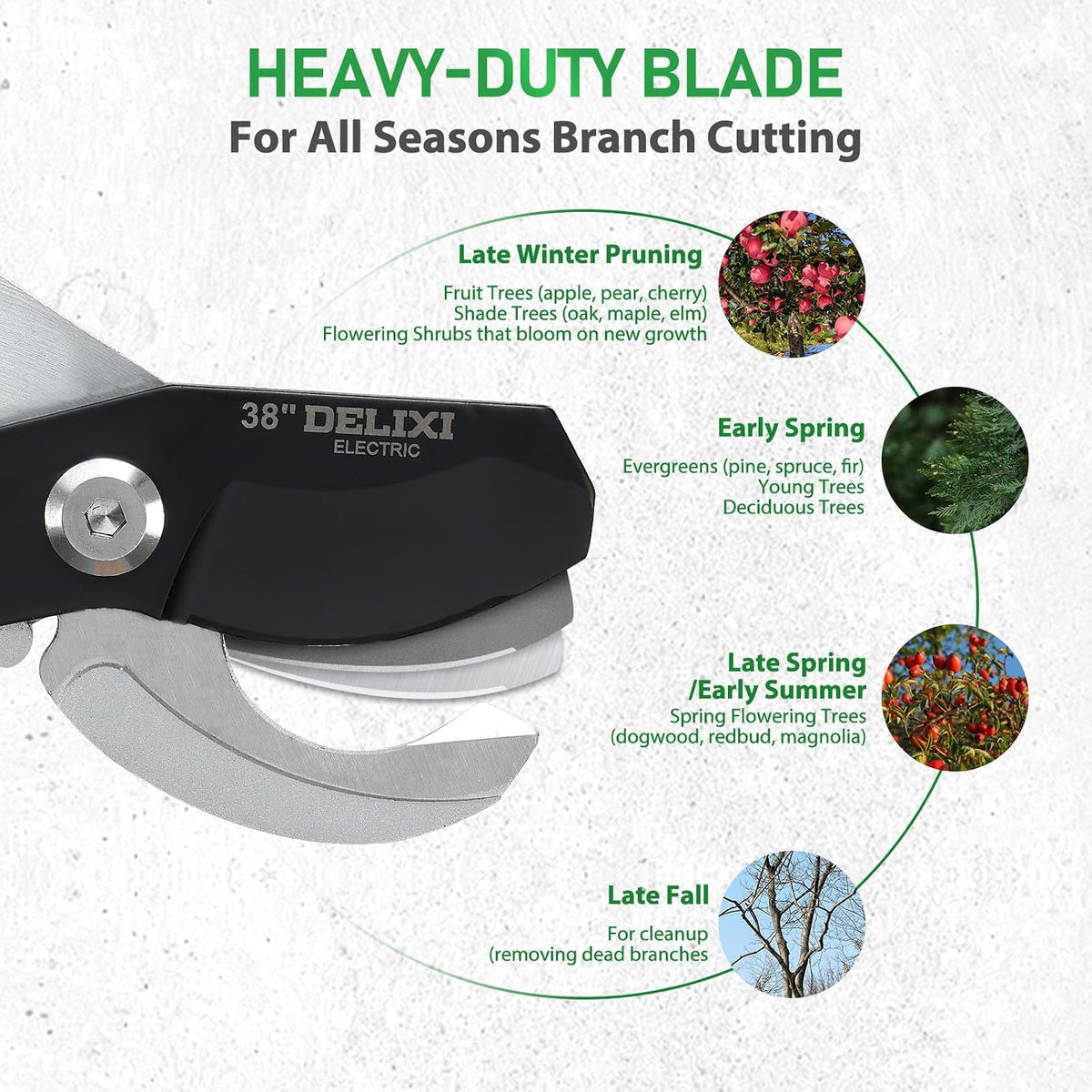 Extendable Loopers for Tree Trimming, 26-38'' Heavy Duty Thick Branches Cutter Lopping Shears with SK5 Steel Blade, Pruning Shears with 1.6” Cut Capacity, Loppers with Compound Action for Gardening