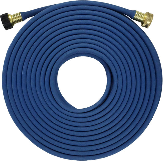 Durable Soaker Hose - Saves 70% Water, Waters Roots Directly for Plants, Flexible & Easy Setup for Garden Beds, Vegetables, Flowers, Blue, 50FT