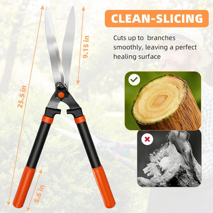 1-Piece Loppers Hedge Shears Pruners Heavy Duty Combo Clippers