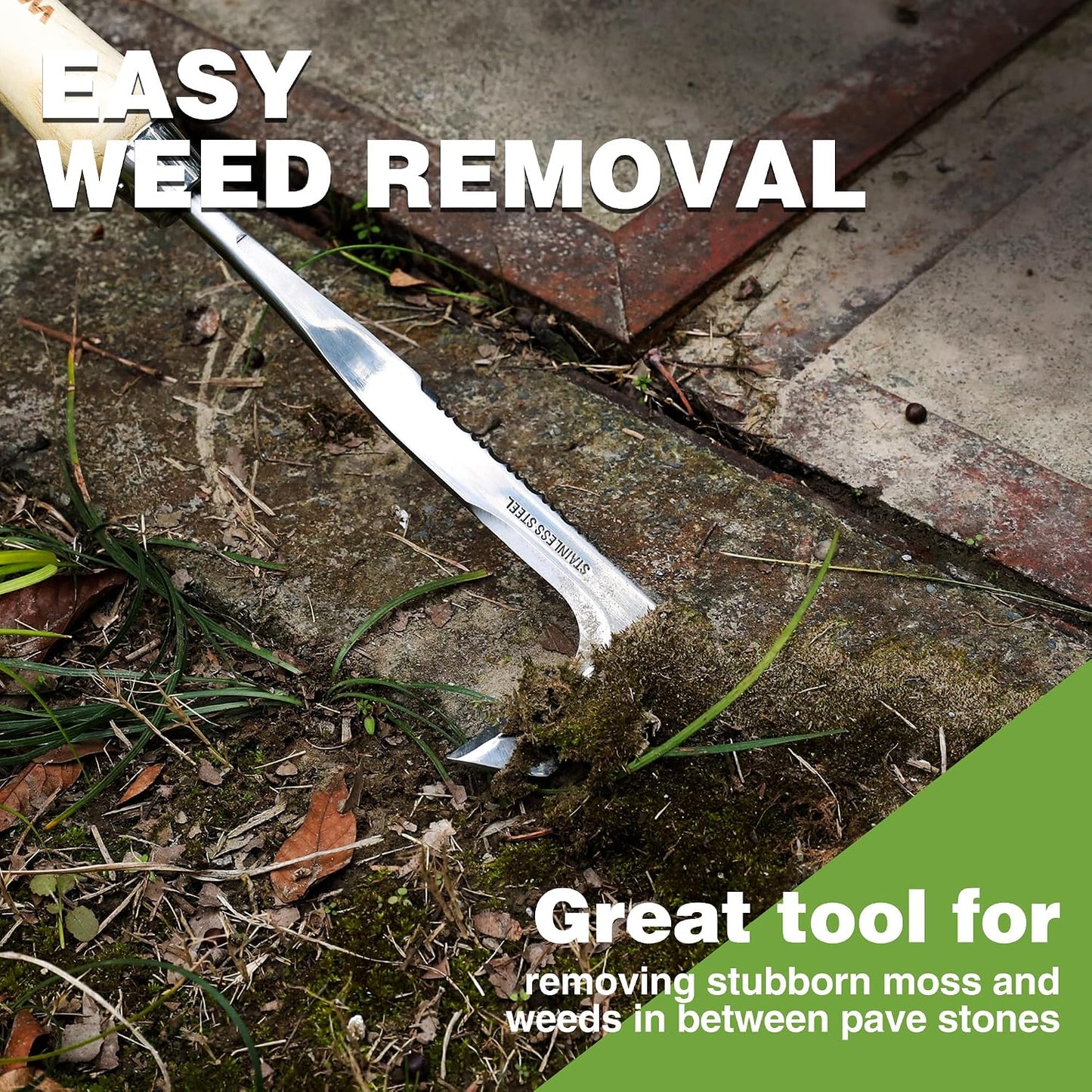Crack Weeder, 12" Stainless Steel Crevice Weeding Tool