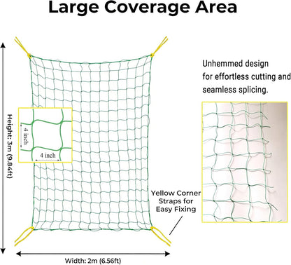 Trellis Netting for Climbing Plants - Heavy Duty Garden Trellis Netting for Cucumber, Vine, Fruits & Vegetables Tomato Plants Trellis Net, Climbing Vining Plants 10' x 7'Ft Green