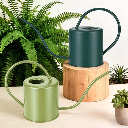 Plant Watering Can, 50 oz / 1500 ml Stainless Steel Metal - Modern Decorative with Long Spout for Indoor Potted Plants, Bonsai, Garden Flowers, Black