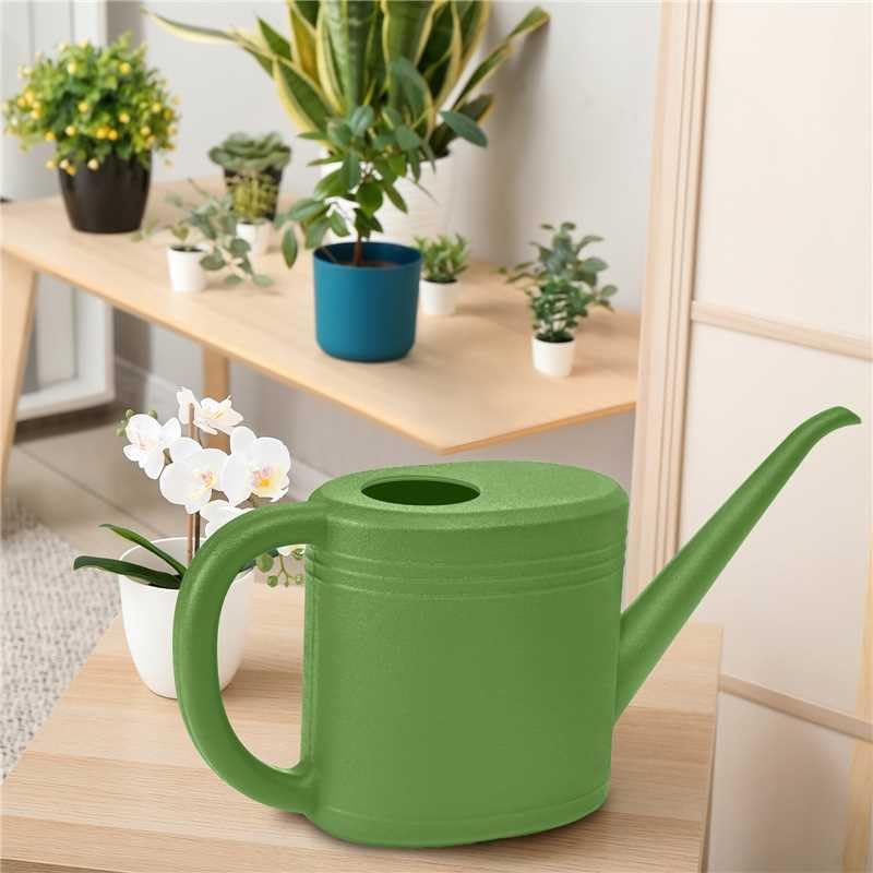 Plant Watering Can for Home Garden - with Long Spout - 1/4 Gallon - Green