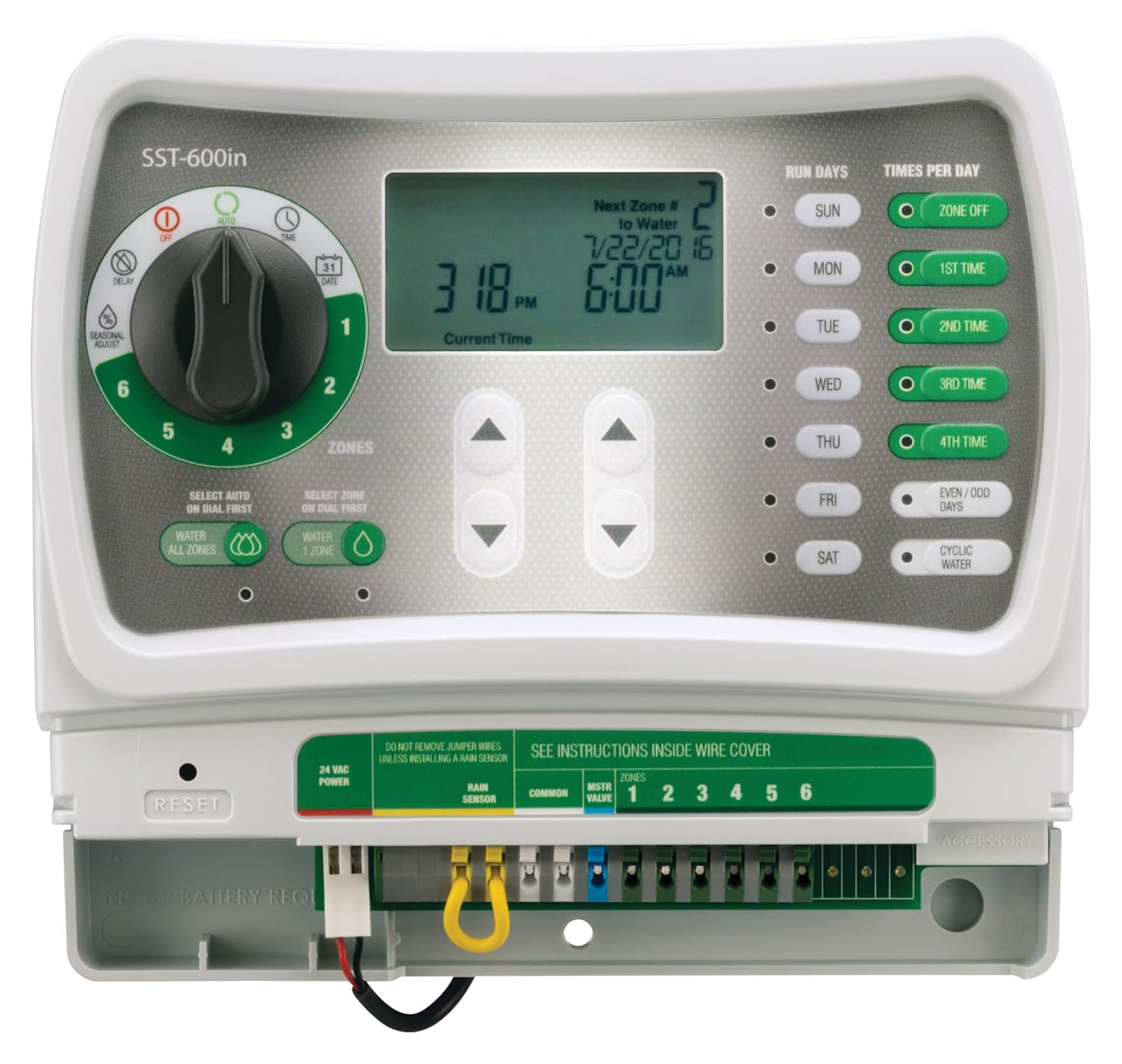 SST400IN Irrigation Controller, Indoor, 4-Station